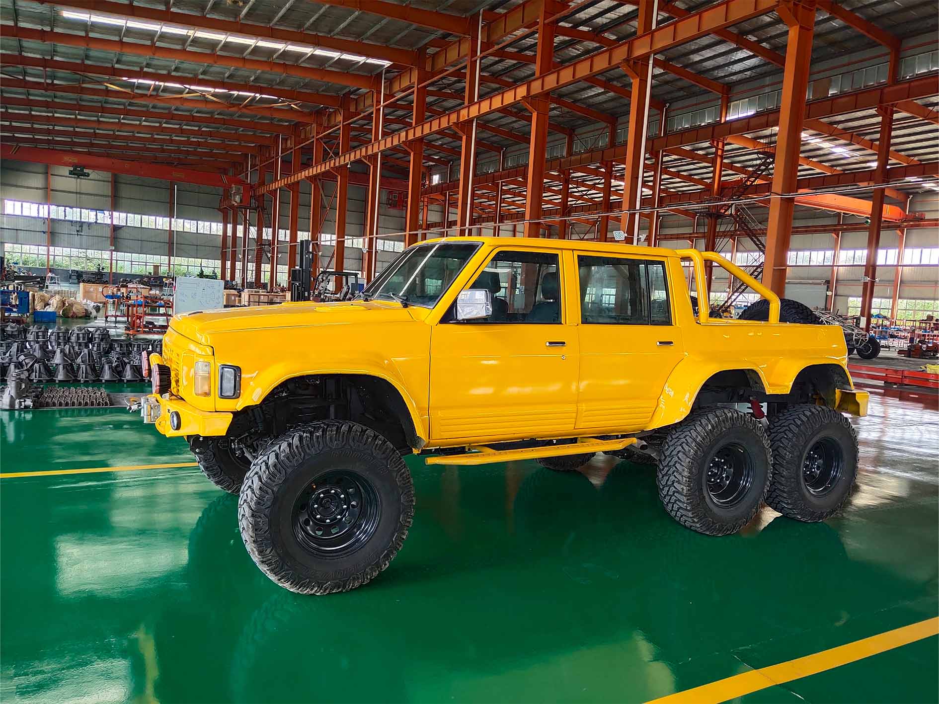 6X6 Yellow Pickup Truck