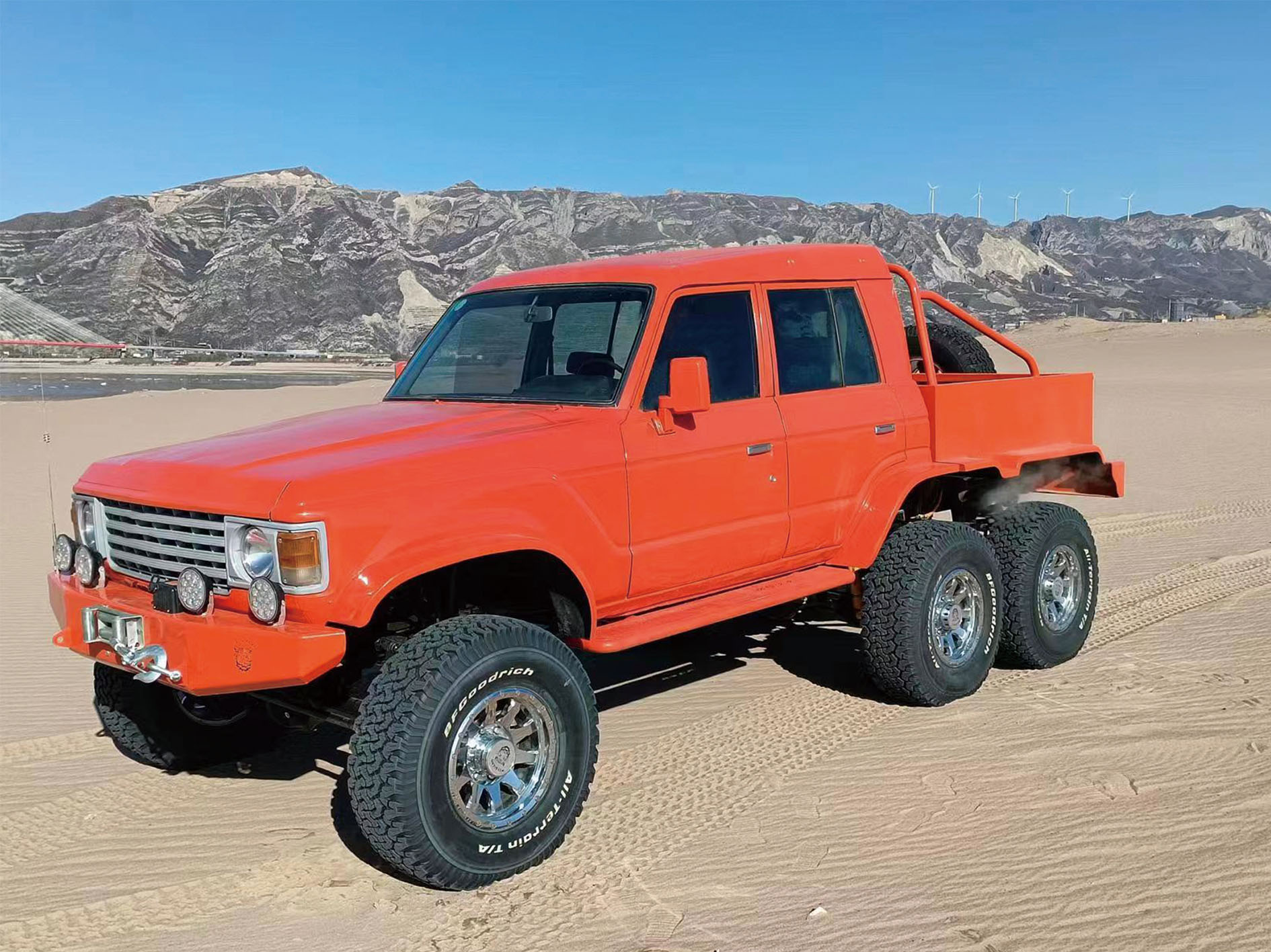 6X6 Orange Pickup Truck
