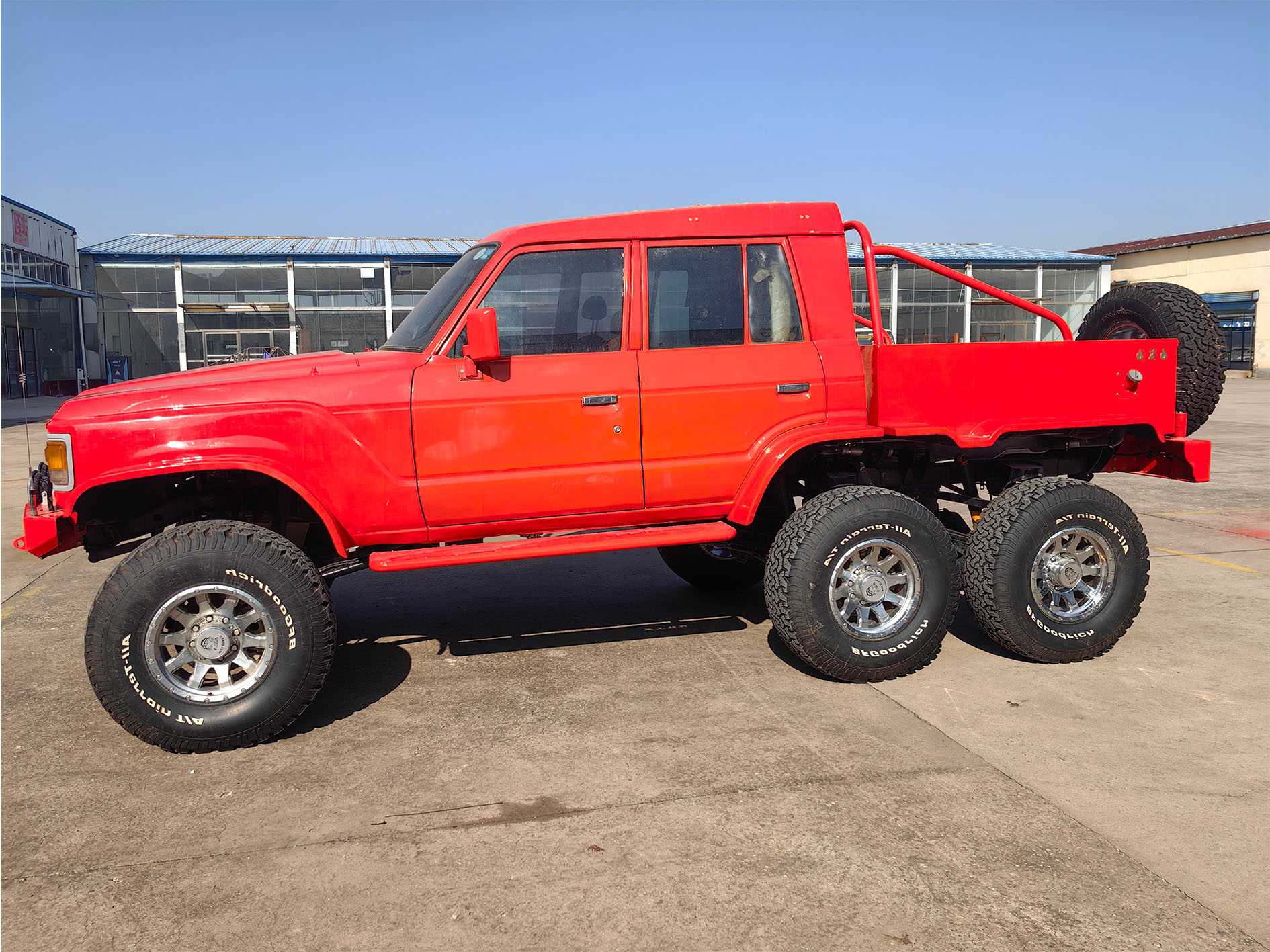 6X6 Orange Pickup Truck