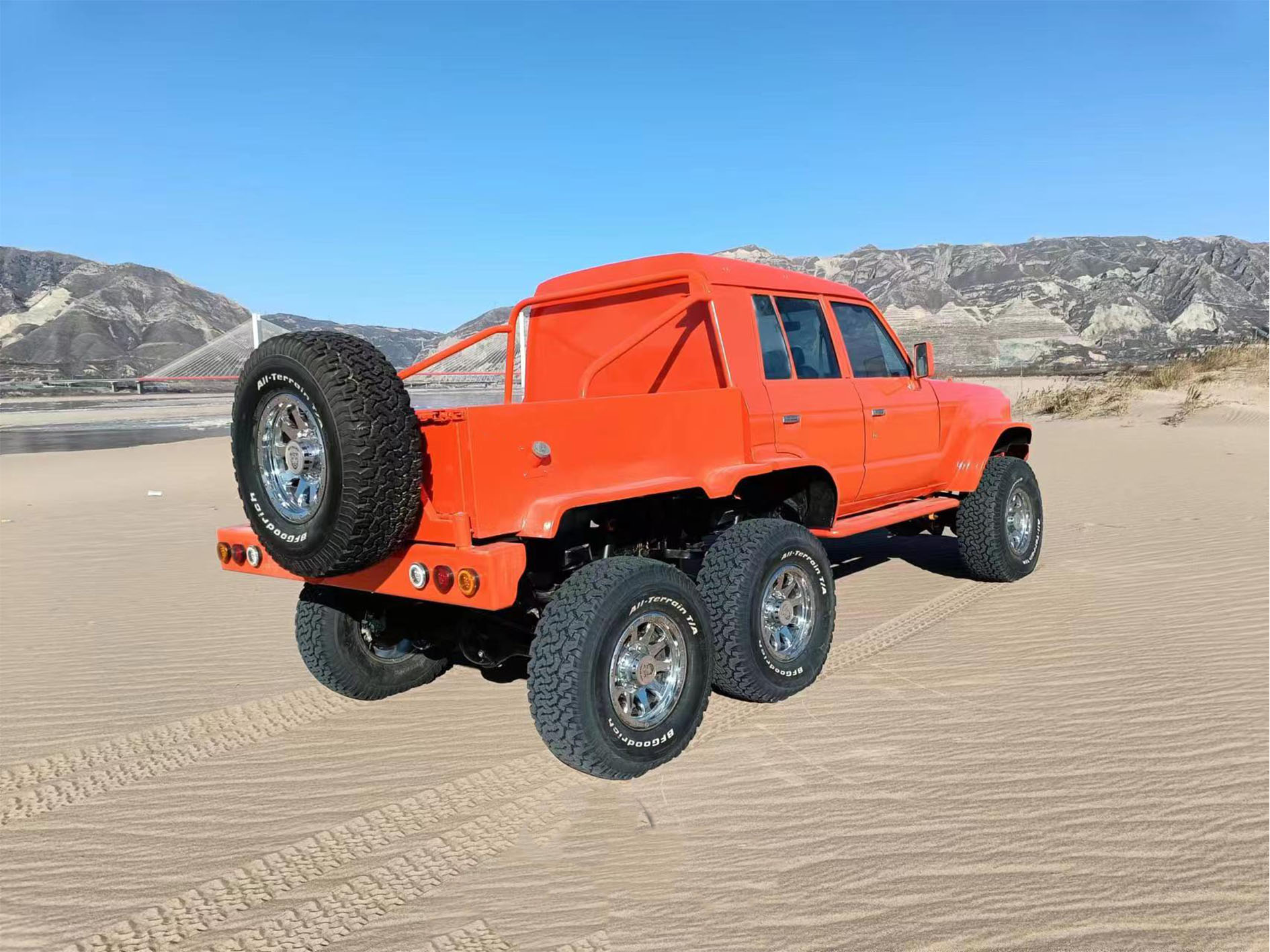 6X6 Orange Pickup Truck