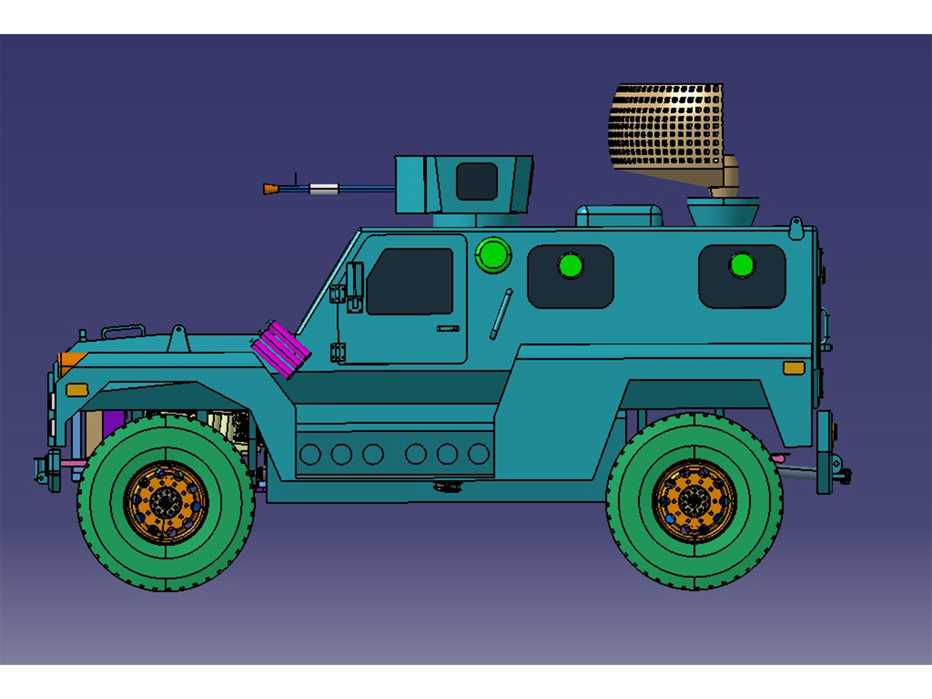 4X4 Independent Suspension Bulletproof Vehicle