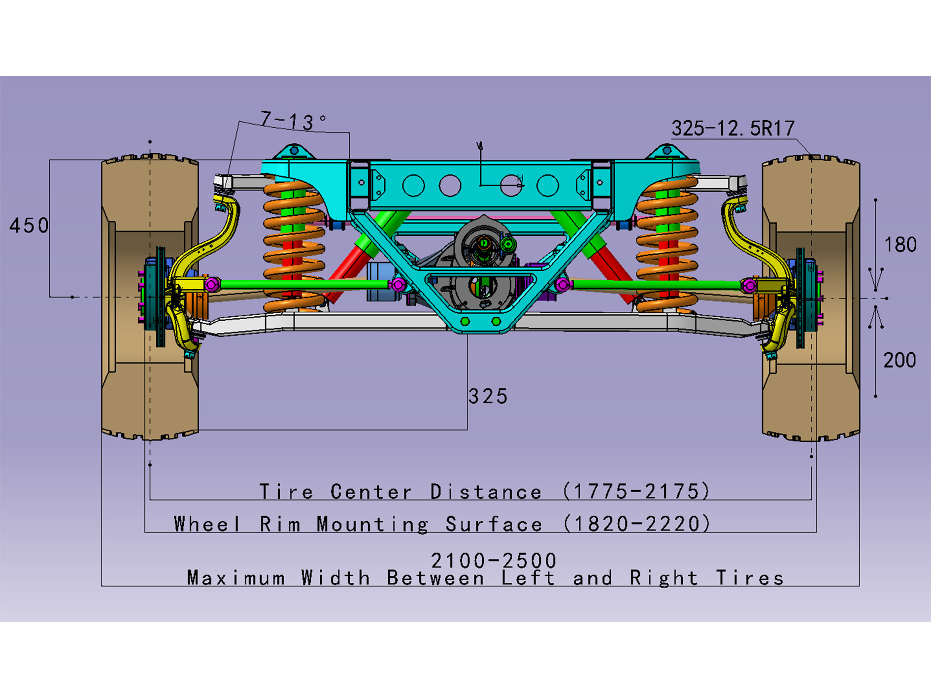 Mid Axle Independent Suspension for 3500s