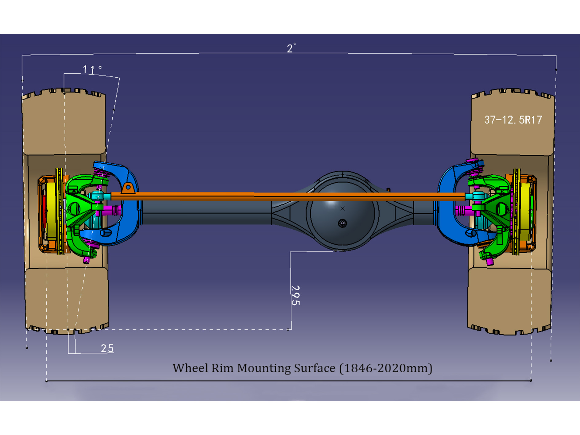 Front Axle Non-independent Suspension for 3000s