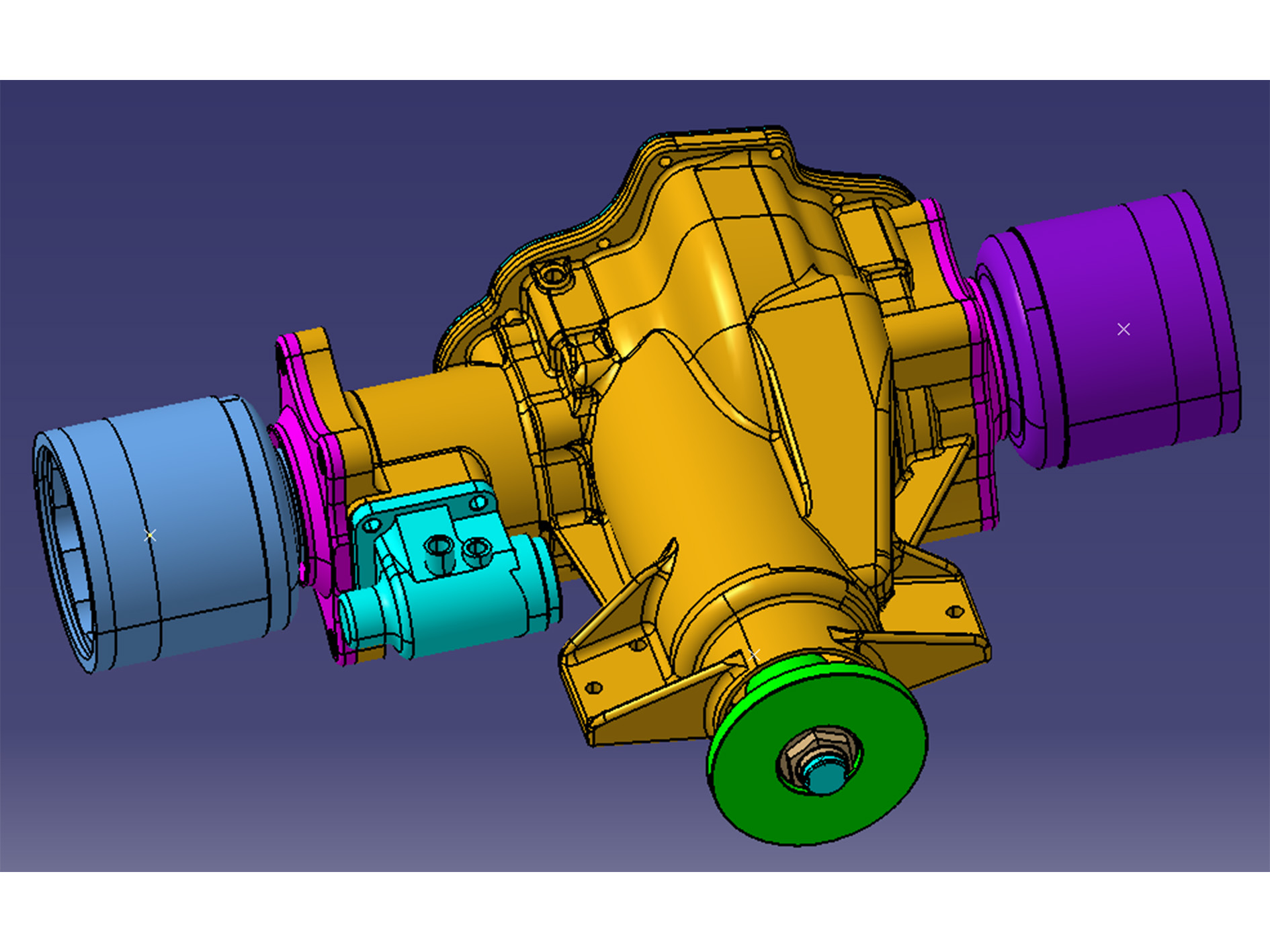 4X4 3TFront Axle Reducer Assembly