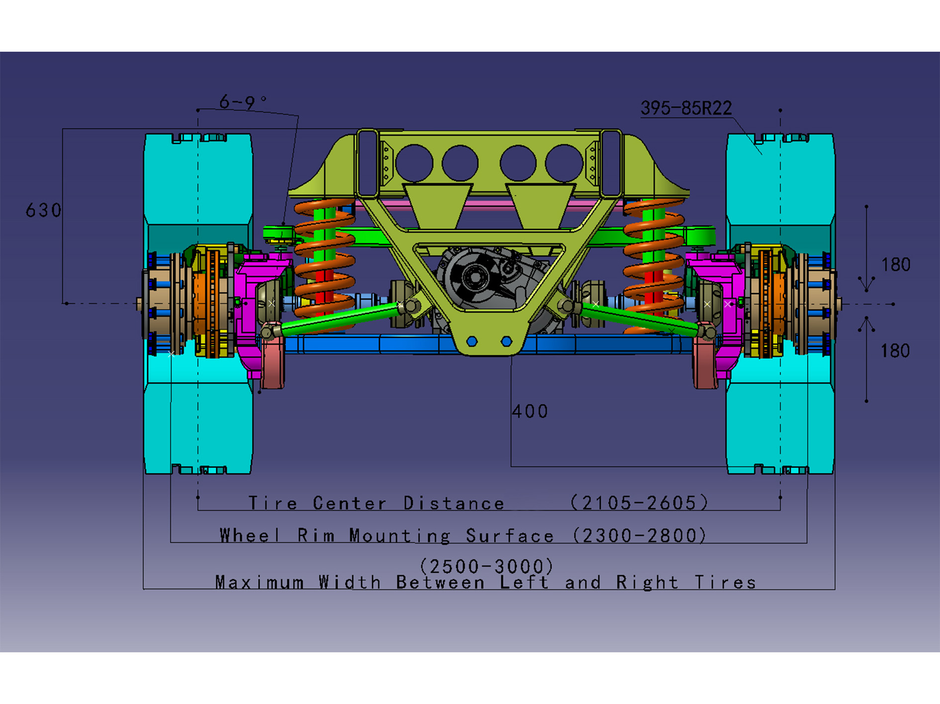 Mid Axle Independent Suspension for 1300s