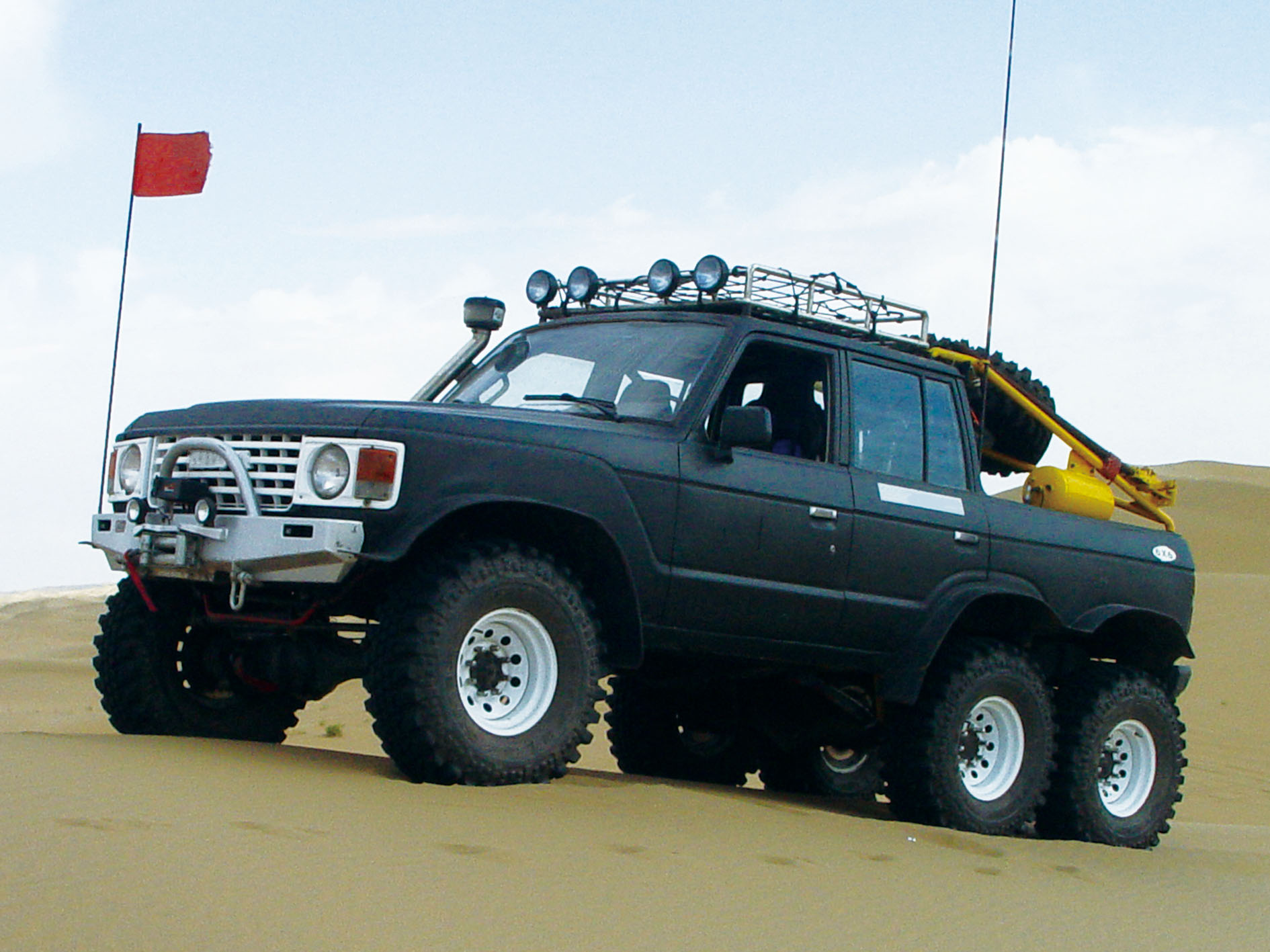 6X6 Black Pickup Truck